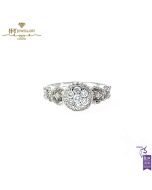 White Gold Brilliant Cut Diamond Engagement Ring - 0.53 ct