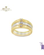 Multi Color Gold Brilliant Cut Diamond Ring - 0.10 ct