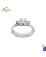 White Gold Brilliant Cut Diamond Classic Engagement Ring - 0.31 ct