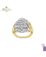 Yellow & White Gold Mix Cut Diamond Ring - 1.40ct