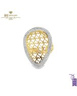 Yellow Gold Brilliant Cut Diamond Heart Shape Ring - 0.80ct