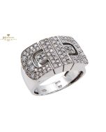 White Gold Brilliant Cut Diamond Bvlgari Ring - 0.96 ct