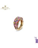 Fabergé Emotion Yellow Gold & Multicoloured Gemstone Petite Ring