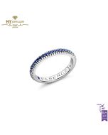  Fabergé Colours of Love White Gold Blue Sapphire Fluted Eternity Ring