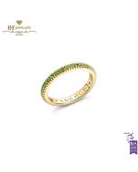 Fabergé Colours of Love Yellow Gold Tsavorite Fluted Eternity Ring