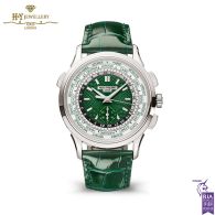 Patek Philippe Complications World Time Green Opaline Dial Platinum - ref 5930P-001