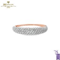 Rose Gold Brilliant Cut Diamond Bangle - 5.40ct