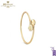 Fabergé Heritage Yellow Gold Diamond & White Guilloché Enamel Crossover Bracelet