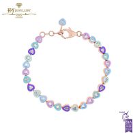 Candy Crush Enamel & Diamond Rose Gold Bracelet -  3.30ct