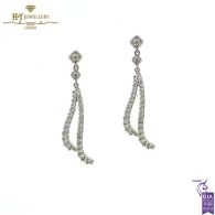 White Gold Brilliant Cut Diamond Earrings - 1.80ct