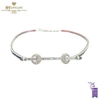 Ananya Chakra Tennis Necklace White Gold, Sapphire, Crystal Quartz & Diamond - 1.86ct