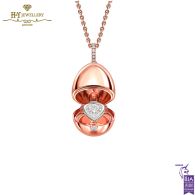  Fabergé Essence Rose Gold Diamond Heart Surprise Locket