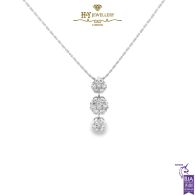 White Gold Round Brilliant Cut Diamond Pendant - 2.00ct