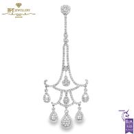 White Gold Mix Cut Diamond Pendant - 3.82ct