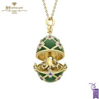 Fabergr *007 Special Edition Yellow Gold & Green Guilloche Enamel Octopussy Egg Surprise Locket 