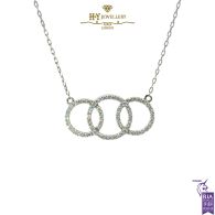 White Gold Round Brilliant Cut Diamond Pendant - 0.64ct