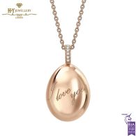 Fabergé Essence Rose Gold I Love You Egg Pendant