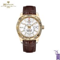 Rolex Sky Dweller Sliver Dial Yellow Gold - Ref 326168