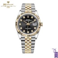 Rolex Datejust Oyster Steel & Yellow Gold Bright Black Dial - ref 126233