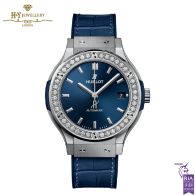  Hublot Classic Fusion Titanium Blue Diamonds - ref 565.NX.7170.LR.1204