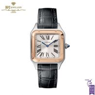 Cartier Santos-Dumont Watch Steel & Rose Gold - ref W2SA0038
