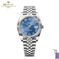 Rolex Datejust Azzurro blue Roman Dial Stainless Steel & White Gold - ref M126334-0026