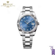 Rolex Datejust Azzurro blue Roman Dial Stainless Steel & White Gold - ref M126334-0025