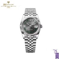 Rolex Date Just Slate Grey Dial Stainless Steel & White Gold - Ref M126234-0045