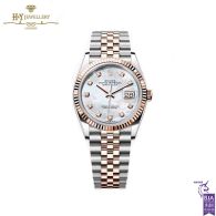 Rolex Date Just Mother of Pearl Dial Stainless Steel & Rose Gold - Ref M126231-0021