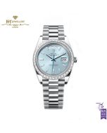 Rolex Day-Date Platinum with Factory Diamonds - ref M228396TBR-0002