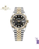 Rolex Datejust Oyster Steel & Yellow Gold Bright Black Dial - ref 126233