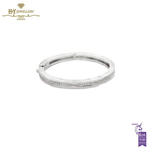 White Gold Brilliant Cut Diamond Bvlgari Bangle - 1.60 ct-16292