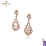 Rose Gold Brilliant Cut Diamond Earrings - 1.53ct-0
