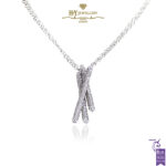 White Gold Brilliant Cut Diamond Necklace - 1.85ct-0