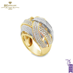 Yellow & White Gold Brilliant Cut Diamond Ring - 3.67ct-14008