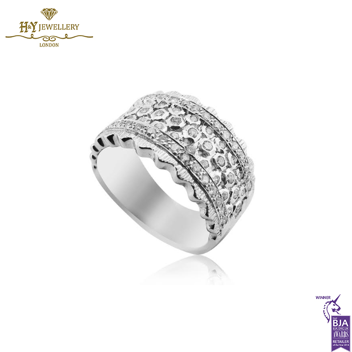 White Gold Brilliant Cut Diamond Ring - 1.17ct-14123