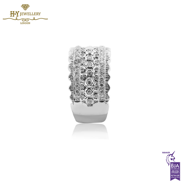 White Gold Brilliant Cut Diamond Ring - 1.17ct-14124