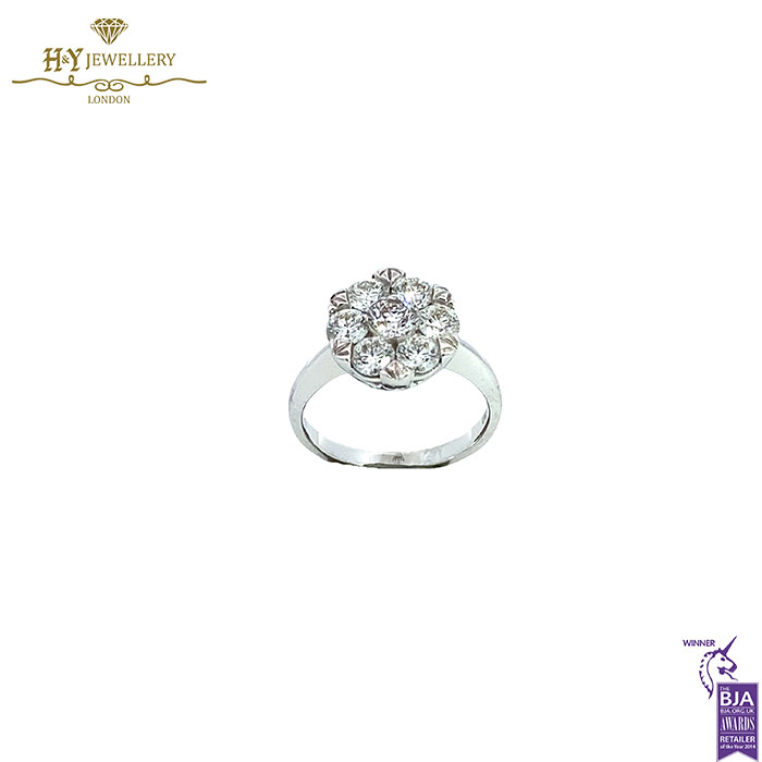 White Gold Brilliant Cut Diamond Engagement Ring - 1.56ct-17560