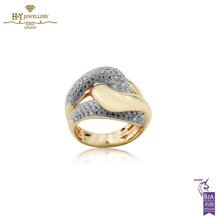 White & Rose Gold Brilliant Cut Diamond Ring - 1.01ct-0