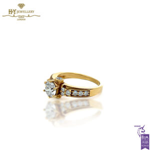 Yellow Gold Brilliant Cut Diamond Ring -1.20ct-17722