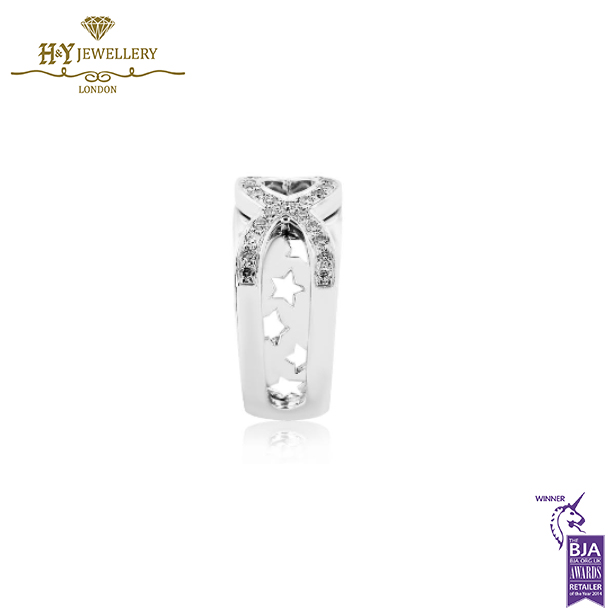 White Gold Brilliant Cut Diamond Ring - 0.35ct-14048