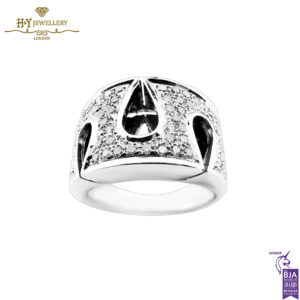 White Gold Brilliant Cut Diamond Ring - 0.67ct-0