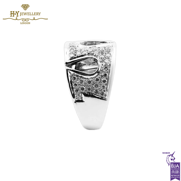 White Gold Brilliant Cut Diamond Ring - 0.67ct-14079