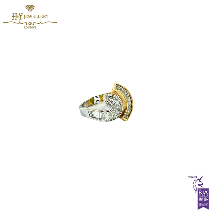 Yellow Gold Baguette Cut Diamond Ring - 2.12ct-17619