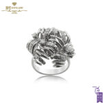 White Gold Brilliant Cut Diamond Ring - 0.88ct-0