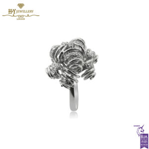 White Gold Brilliant Cut Diamond Ring - 0.88ct-14144