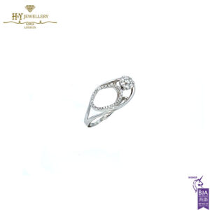 White Gold Brilliant Cut Diamond Ring - 0.41ct-17781