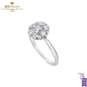 White Gold Brilliant Cut Diamond Engagement Ring - 0.81ct-14250