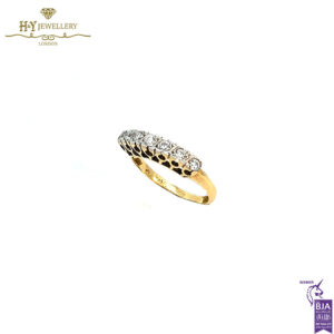 Yellow Gold Brilliant Cut Diamond Ring - 0.38ct-17782