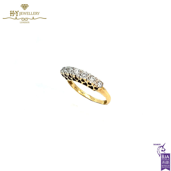 Yellow Gold Brilliant Cut Diamond Ring - 0.38ct-17782